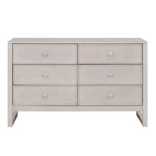 Rustic 6-Drawer Anitque White Dresser Wooden (30 in. H x 47.8 in. W x 18.9 in. D) | The Home Depot