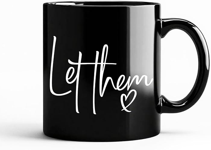 Let Them Inspirational Mug for Women Men, Mental Health Gifts Coffee Cup Ceramic, Self Love Gifts... | Amazon (US)