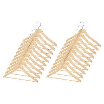 Whitmor Slim Wood Suit Hangers Small Tan 20pc | Target