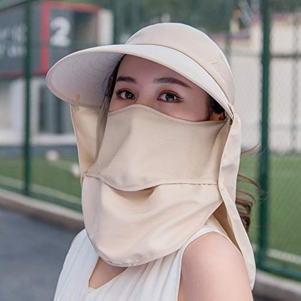 Outdoor UPF 50+ UV Sun Protection Waterproof Breathable Face Neck Flap Cover Folding Sun Hat for ... | Amazon (US)