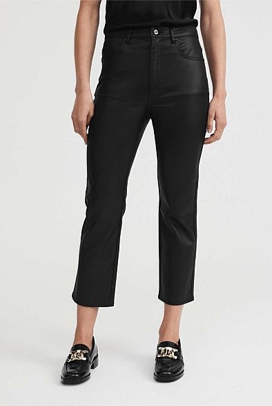 7/8 Coated Straight Jean | Witchery