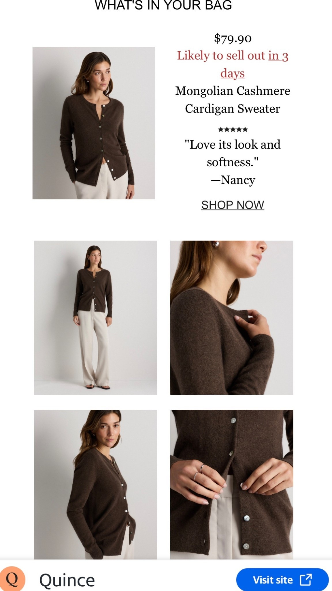 #1 WISH LIST - Chocolate Cashmere Sweater 

#LTKCyberWeek #LTKGiftGuide #LTKHoliday