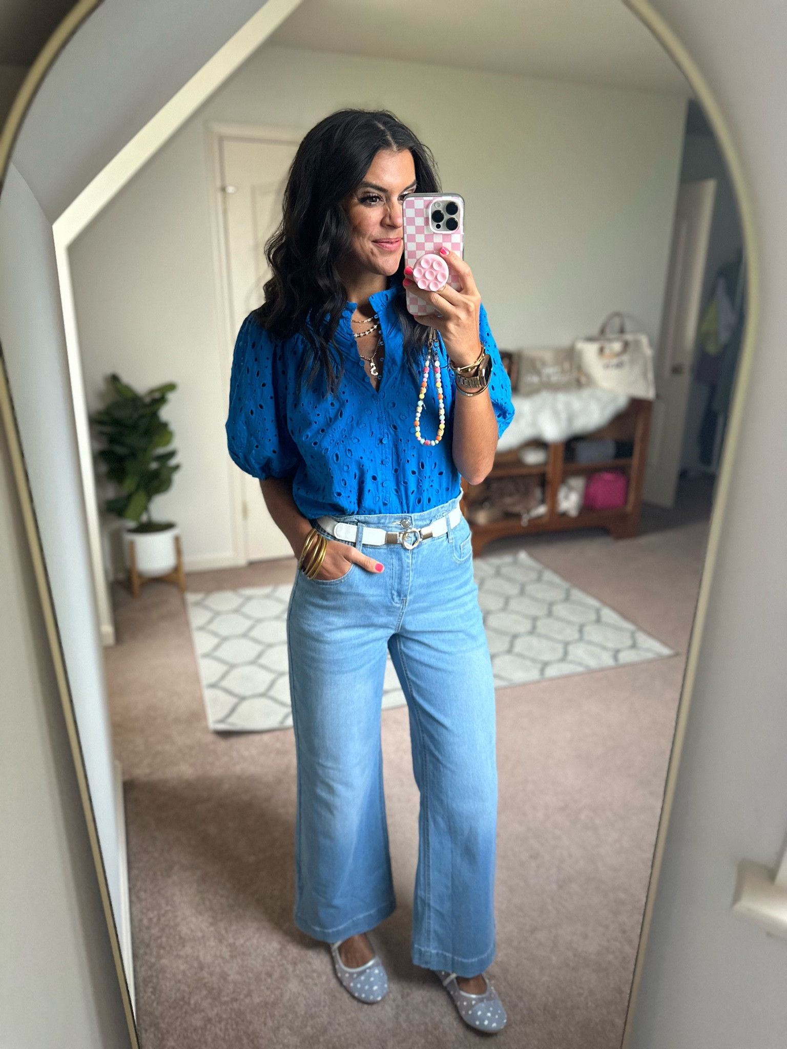 Size small in amazon blouse and jeans 
Walmart slides tts 

#LTKWorkwear #LTKSeasonal #LTKFindsUnder100