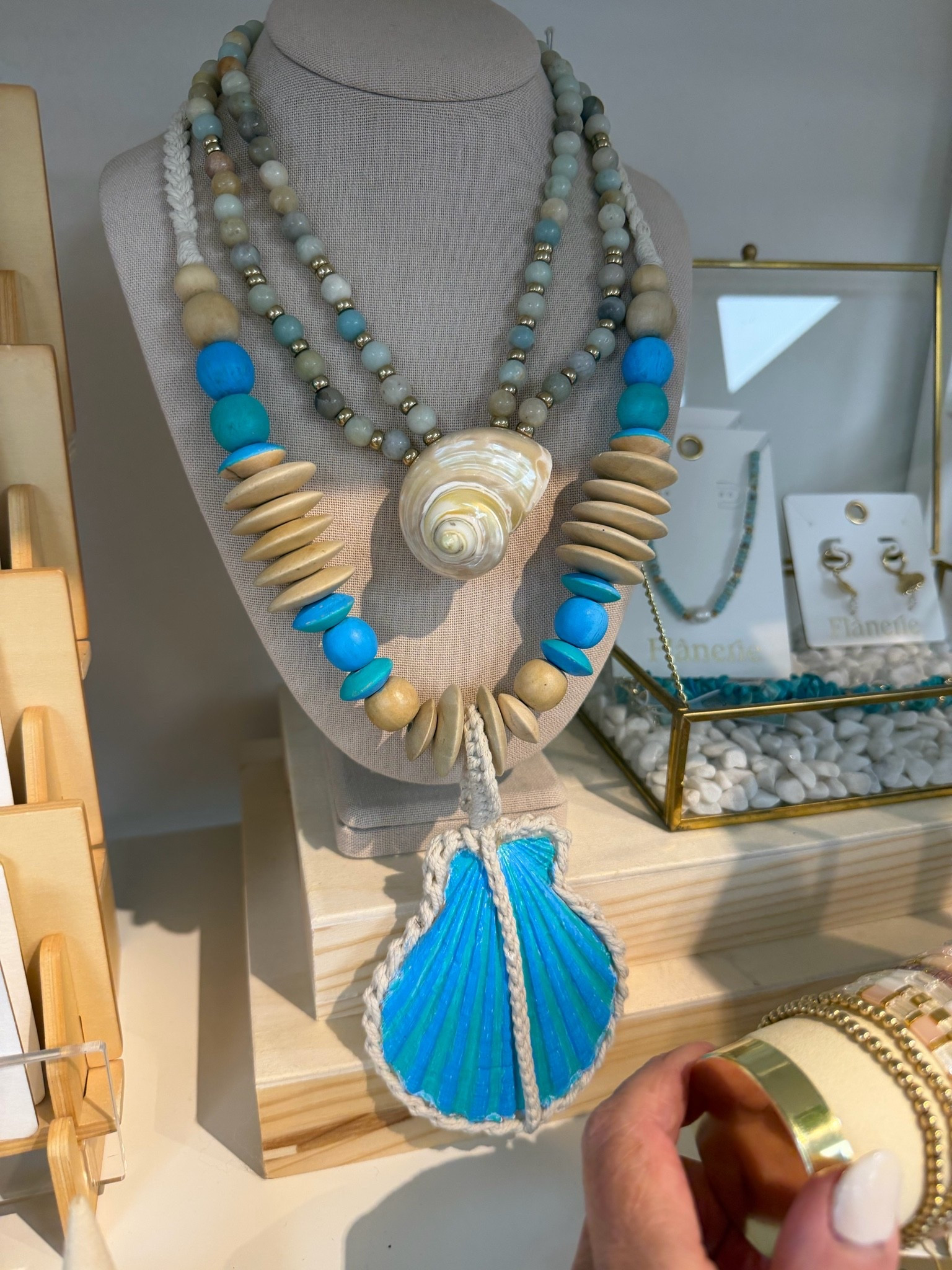 Shell statement necklaces with turquoise and pearls. Make your summer outfits come to life with one of these beauties.

#LTKOver40 #LTKgrwm #LTKTravel
