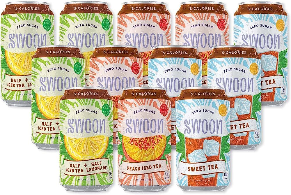 Swoon Iced Tea Variety Pack - Low Carb, Paleo-Friendly, Gluten-Free Keto Drink - Half + Half Iced... | Amazon (US)