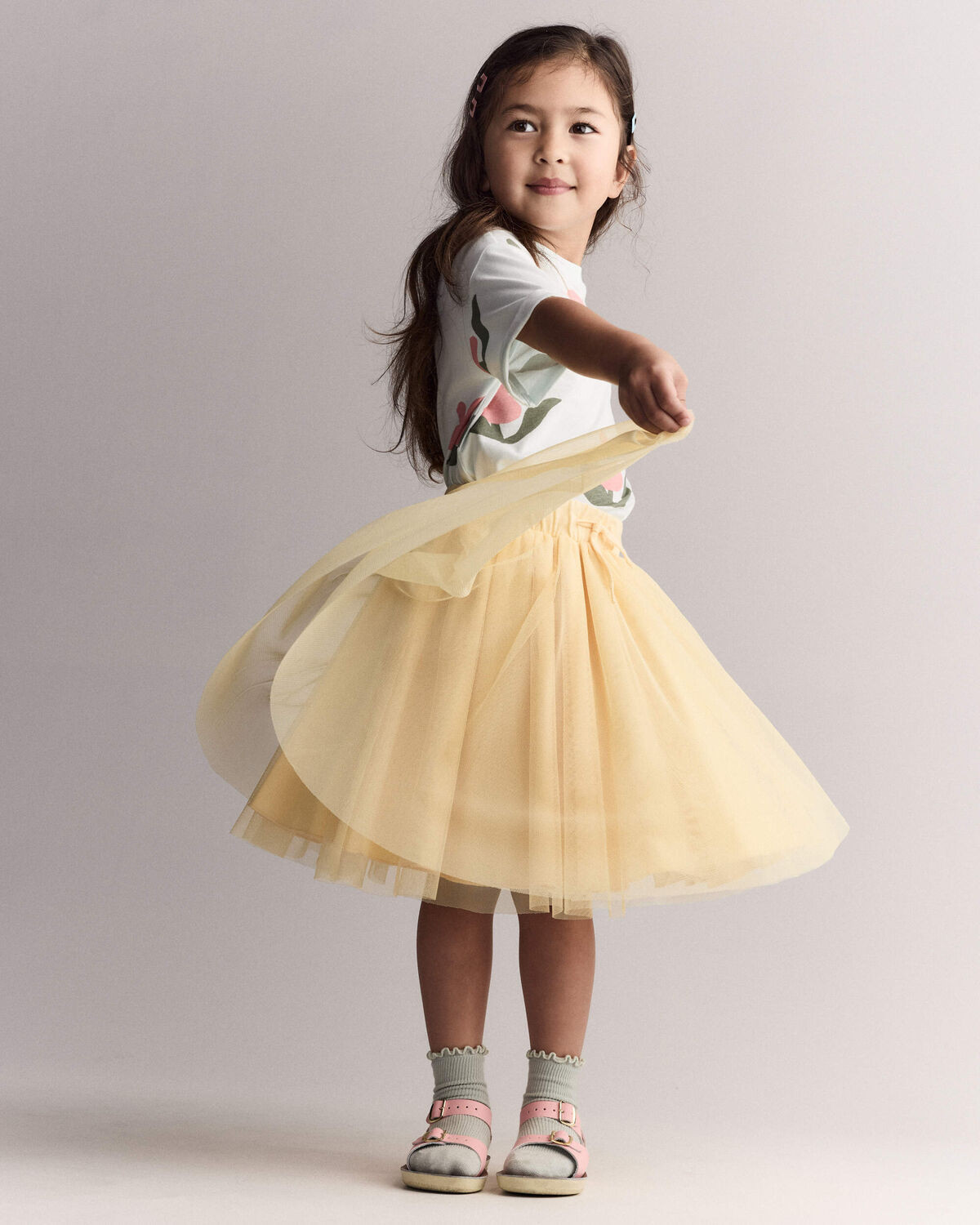 Toddler Girl Avenue Twirl™ Midi Skirt with Tulle - Yellow - Otter Avenue | Carter's | Carter's Inc