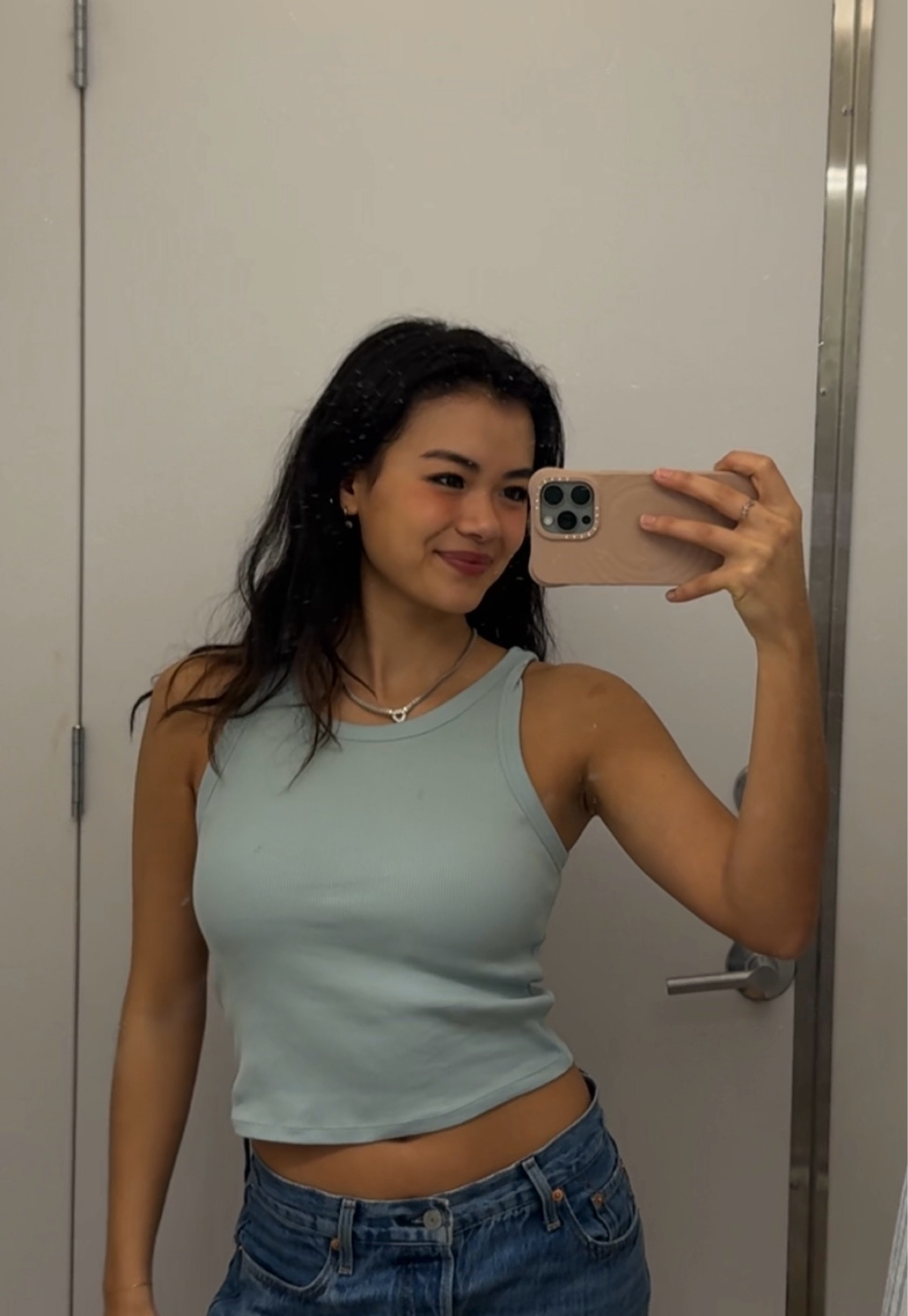 blue tank w built in bra 🩵 wearing a Small!

#LTKfindsunder50 #LTKtravel