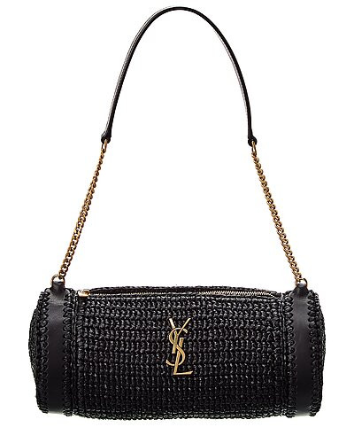 Small Raffia & Leather Tube Bag | Gilt & Gilt City