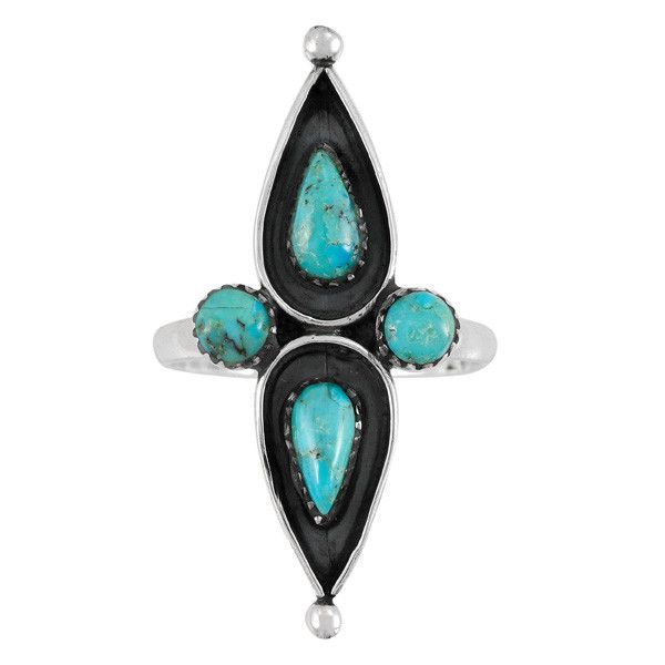 Turquoise Ring Sterling Silver R2575-LG-C75 | TURQUOISE NETWORK