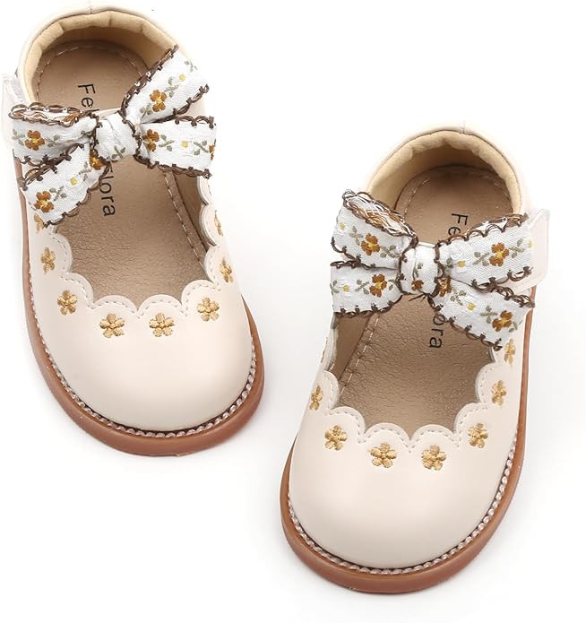 Felix & Flora Toddler Little Girl Mary Jane Dress Shoes - Ballet Flats for Girl Party School Shoe... | Amazon (US)