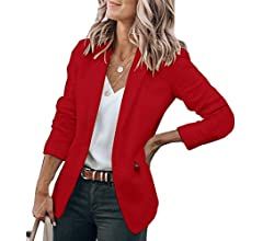 Cicy Bell Womens Casual Blazers Open Front Long Sleeve Work Office Jackets Blazer | Amazon (US)