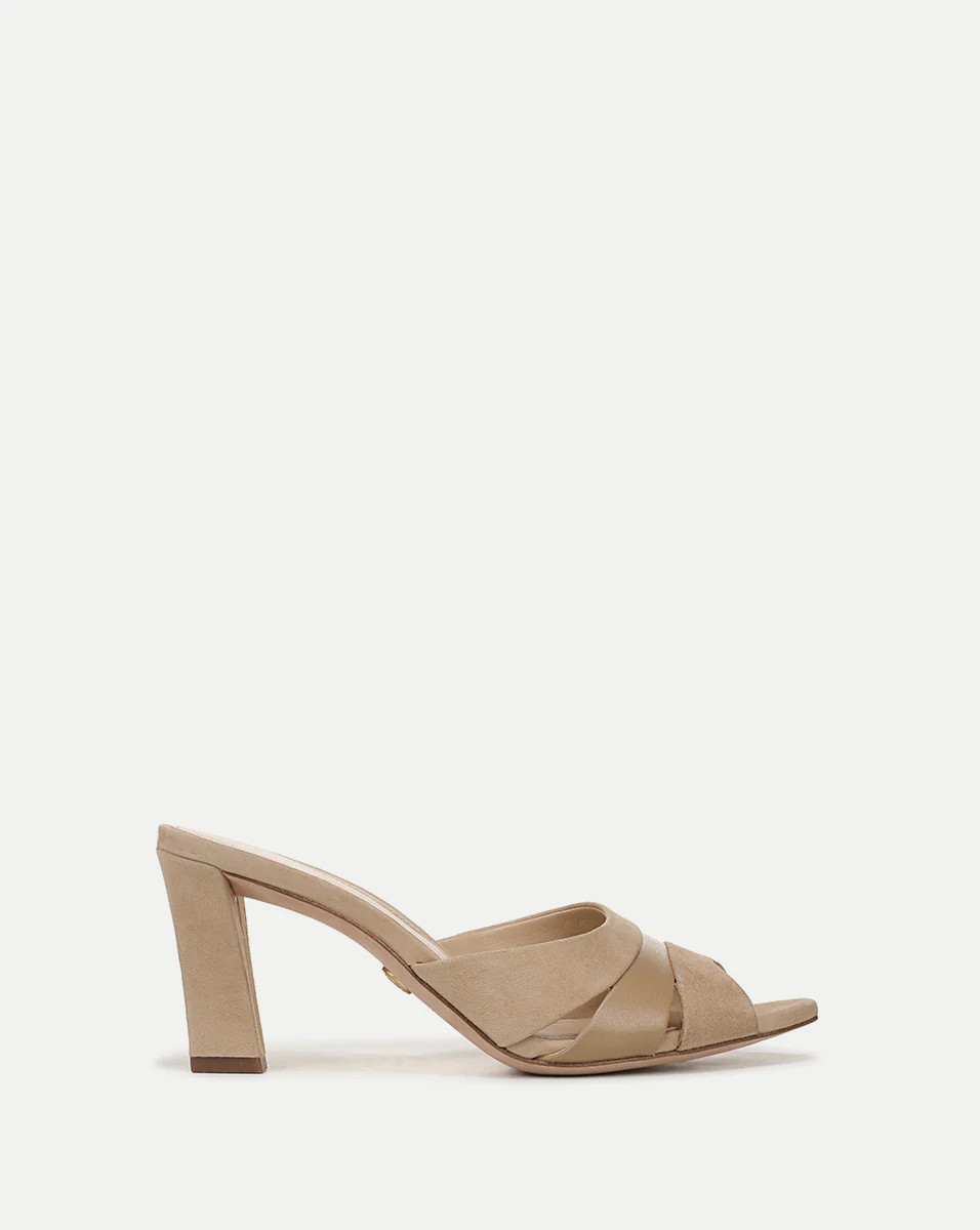 Cassiel Suede Slide Sandal | Veronica Beard