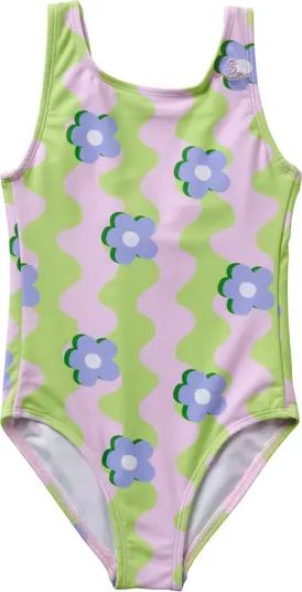 Kids' Waivy Daisy One-Piece Swimsuit | Nordstrom