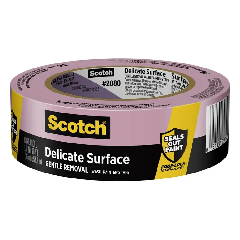 Scotch Delicate Surface Painter's Tape, Purple, 1.41 in x 60 Yds, 1 Roll | Walmart (US)
