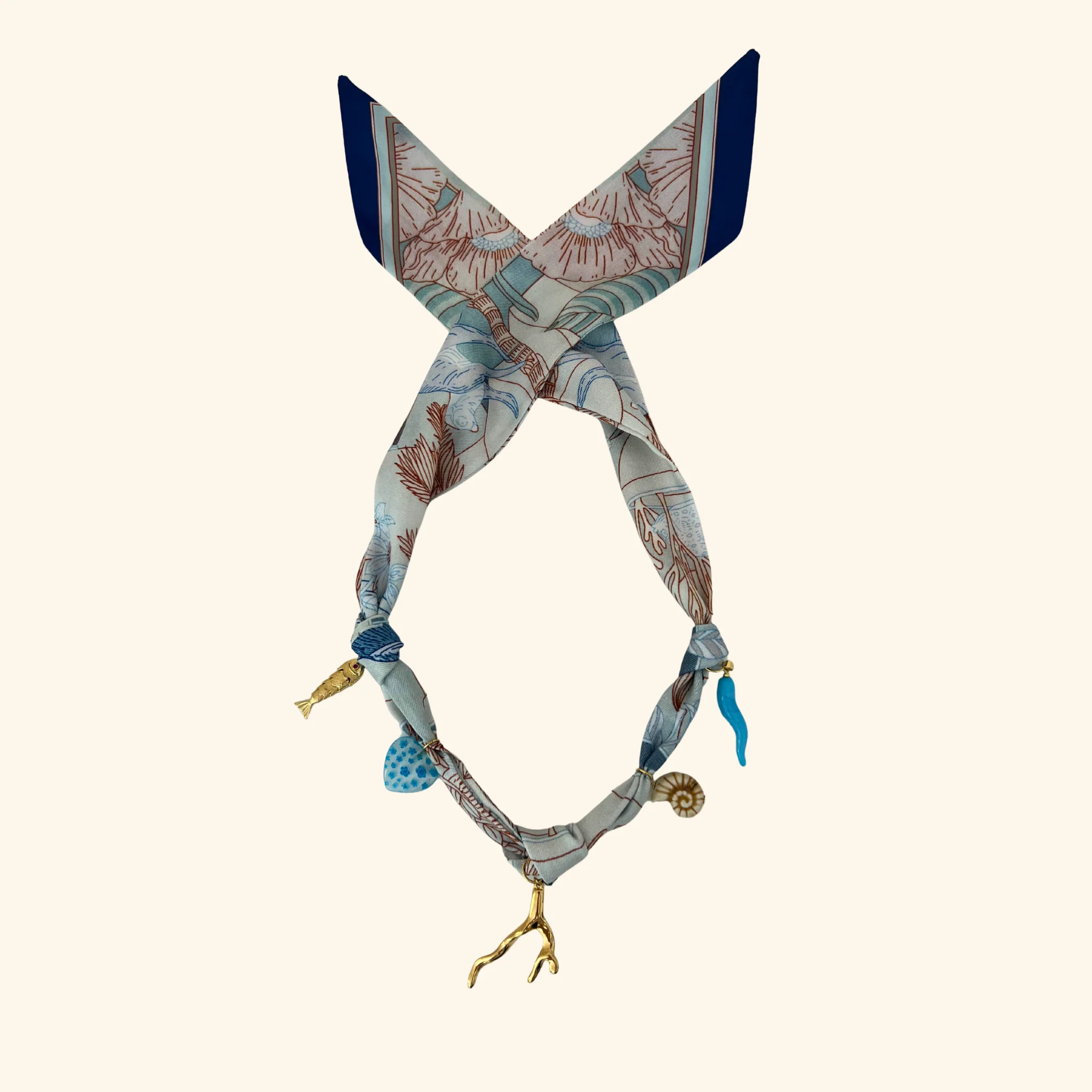 Lucky Lagoon Scarf Necklace | MCHARMS