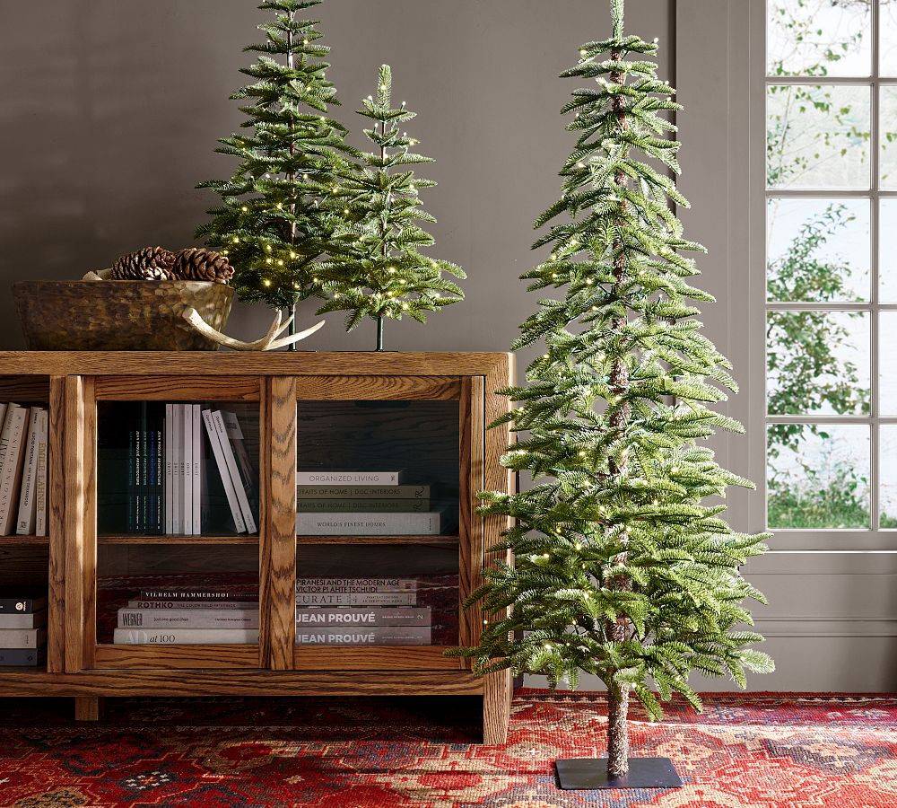 Lit Faux Pine Trees | Pottery Barn (US)