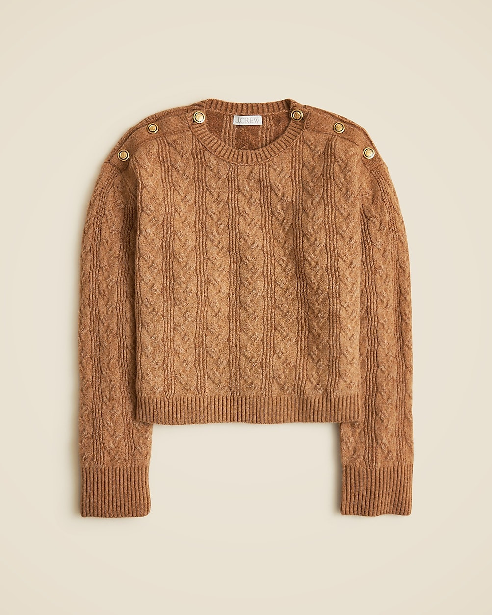 Cable-knit sweater with buttons in Supersoft yarn | J. Crew US