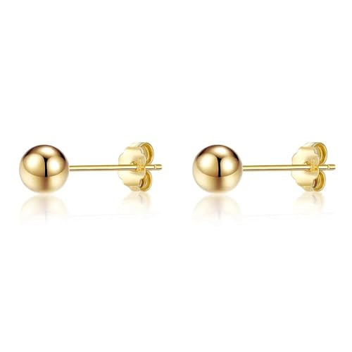 ToHeart 14k Gold Stud Earrings Women Hypoallergenic Gold Flat Back Stud Earrings | Amazon (US)