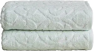 Great Bay Home, Towel, 100% Cotton. Absorbent Quick-Dry Plush Bath Towels. Cassie Collection, Whi... | Amazon (US)
