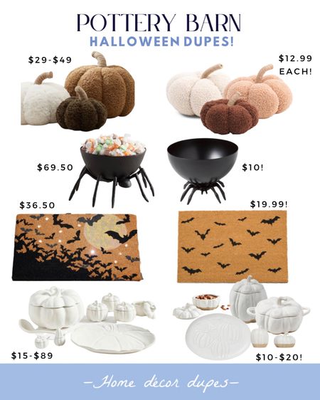 It’s officially time to start prepping for Halloween!! 🎃🕸🍂 so I thought I do a Pottery Barn Halloween DUPES roundup!! 

And I was surprised to find so many good ones out there!! Even more linked!! 🦇

Ghost, jack-o-lantern, skeleton, skull, pumpkin, mug, serveware, candy bowl, doormat, bat, bats, pillow, Sherpa 

#LTKunder50 #LTKHalloween #LTKSeasonal