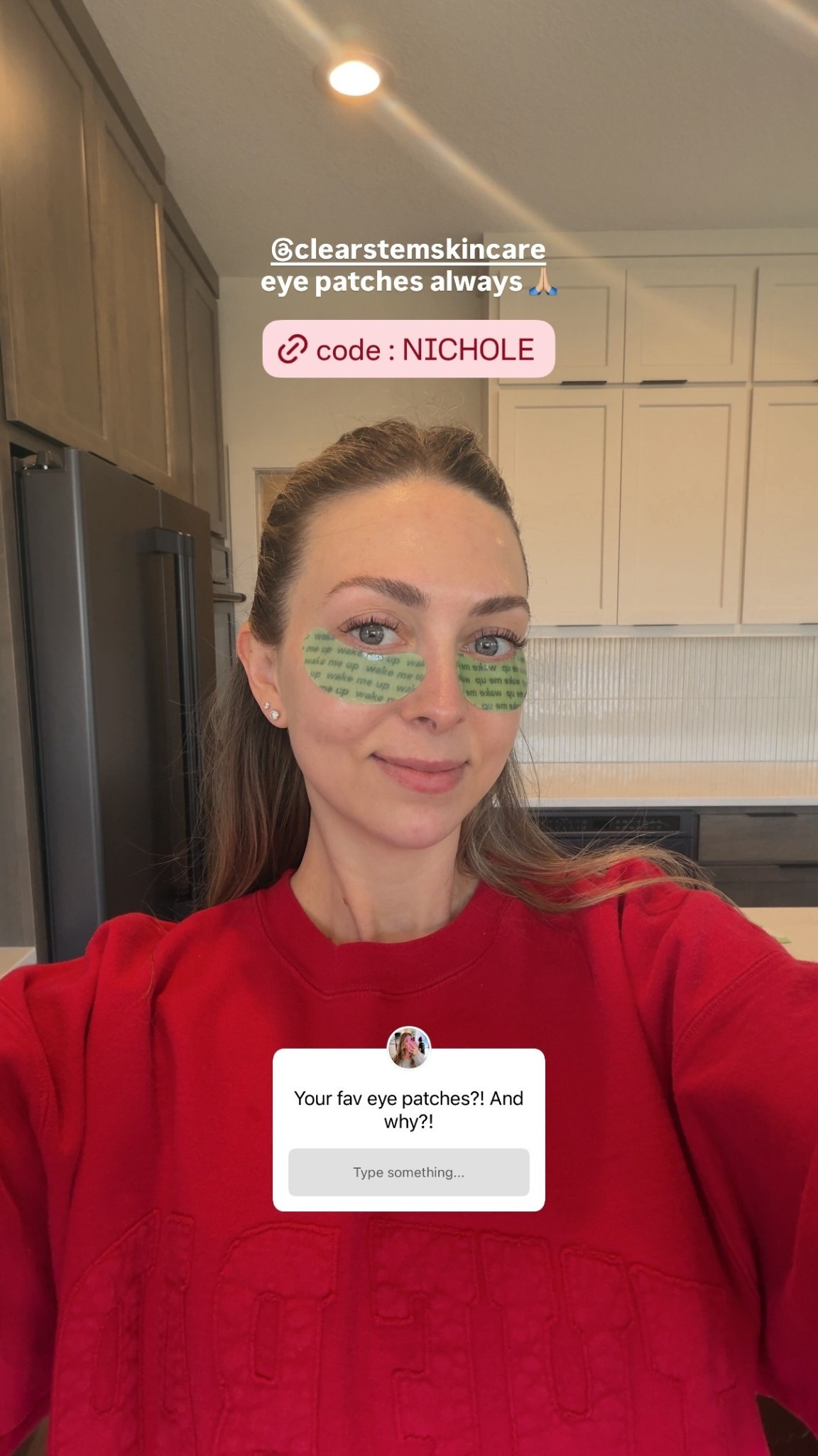 @clearstemskincare eye patches always 🙏🏼 use code NICHOLE

#LTKBeauty #LTKmorningroutine #LTKdayinmylife