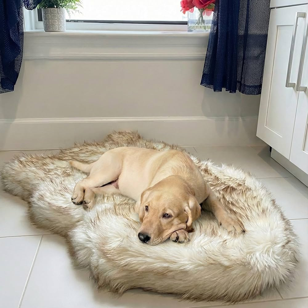 IHAPPYDOG Luxury Faux Fur Orthopedic Dog Bed, Memory Foam Dog Bed​ for​ Small, Medium, Large ... | Amazon (US)