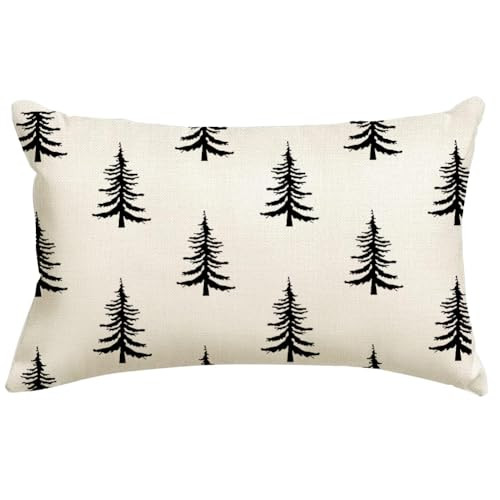 RABUSOFA Christmas Pillow Covers 12x20 Inch Lumbar Christmas Decorations Throw Pillow Cases Xmas Outdoor Christmas Decor Winter Decorative Pillows for Couch Holiday | Amazon (US)