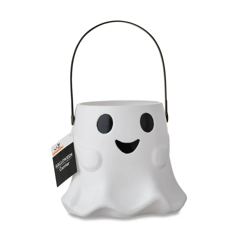 Ghost Pail, White, Halloween Treat Bucket, Summer Frights by Way To Celebrate | Walmart (US)