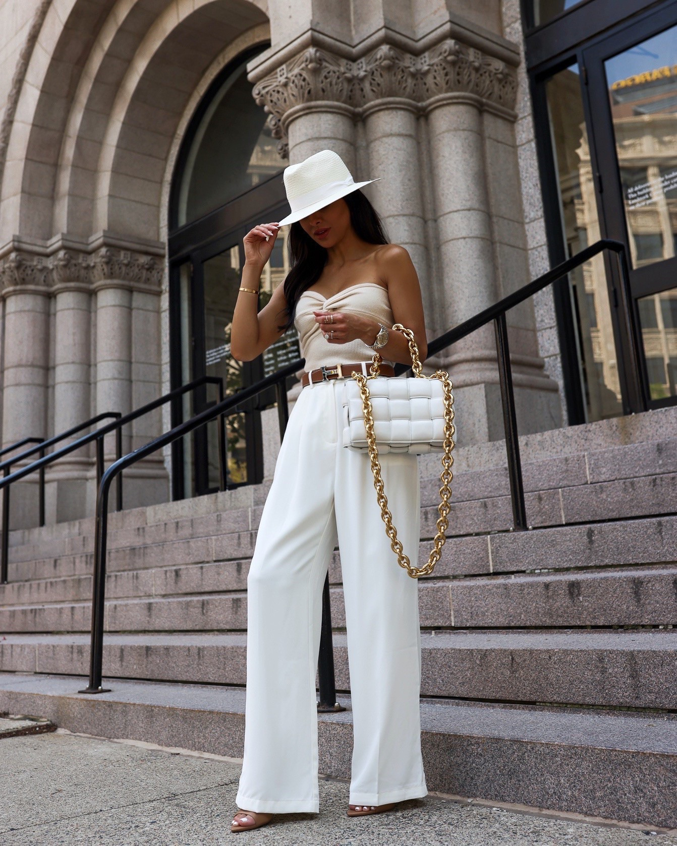 Amazon summer outfit
Amazon strapless knit top
Amazon wide leg pants
Bottega veneta handbag
Rag & bone Panama hat

#LTKSummerEdit #LTKFindsUnder100 #LTKFindsUnder50