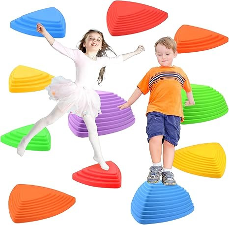 Gentle Monster Stepping Stones for Kids, Set of 11 Pcs for Balance with Non-Slip Bottom - Exercis... | Amazon (US)