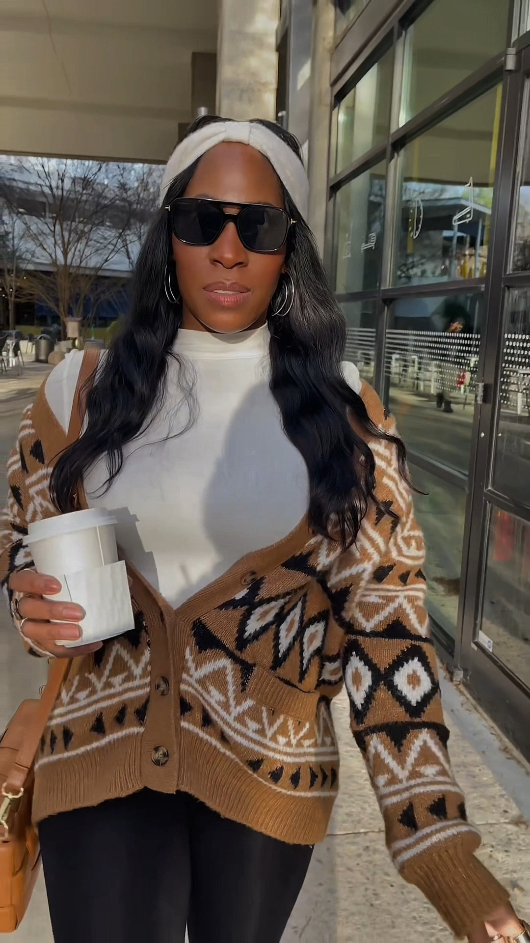 Cold weather calls for aztec cardigan sweaters and coffee to go ☕️

#LTKStyleTip #LTKOver40 #LTKSeasonal