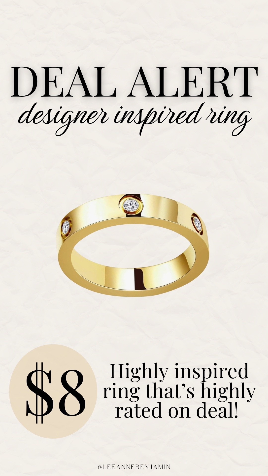 Designer inspired ring on major deal!

#LTKgrwm #LTKSeasonal #LTKSaleAlert