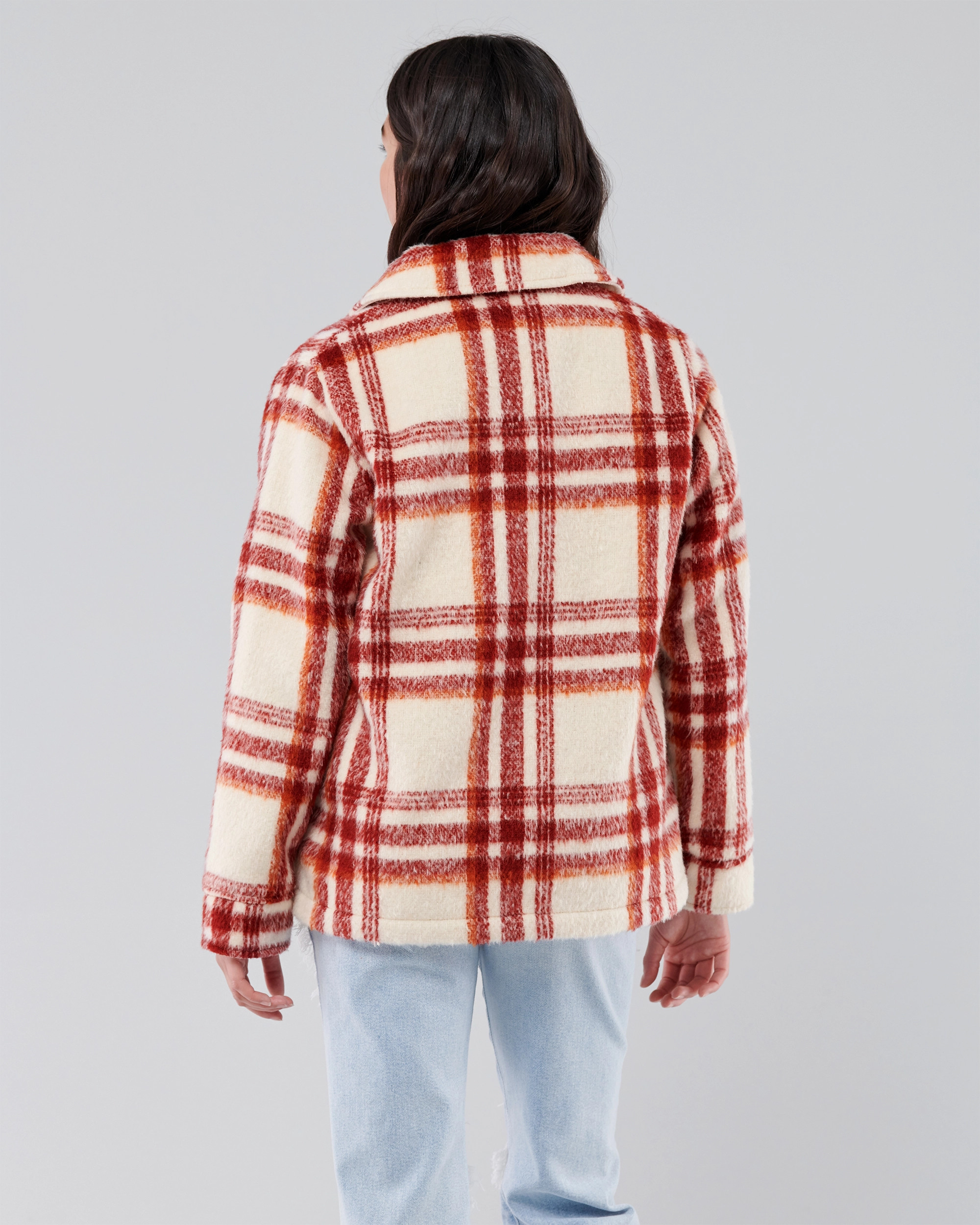 Cozy Brushed Shirt Jacket | Hollister (US)