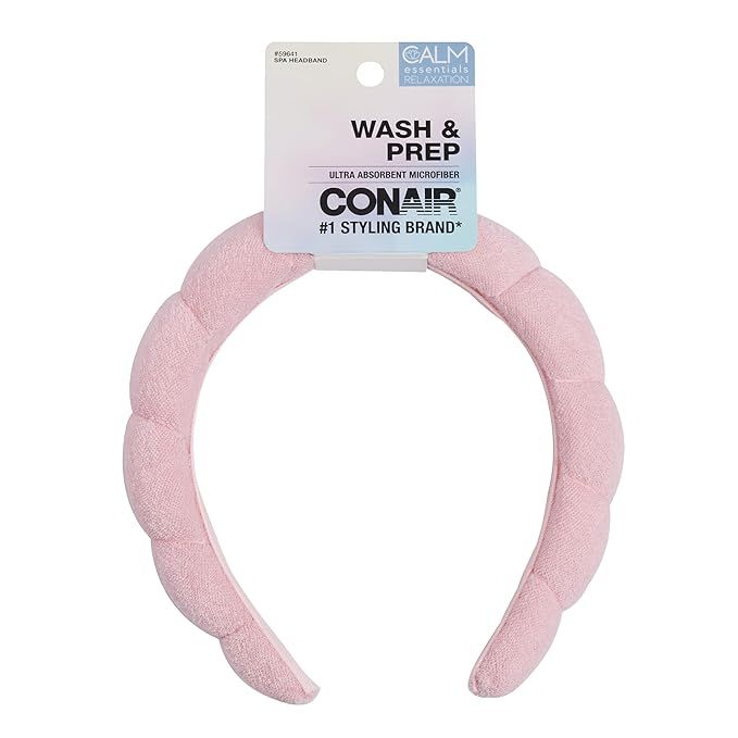 Conair Spa Headband, Bubble Headband for Washing Face, Applying Makeup and Skincare Routine | Amazon (US)