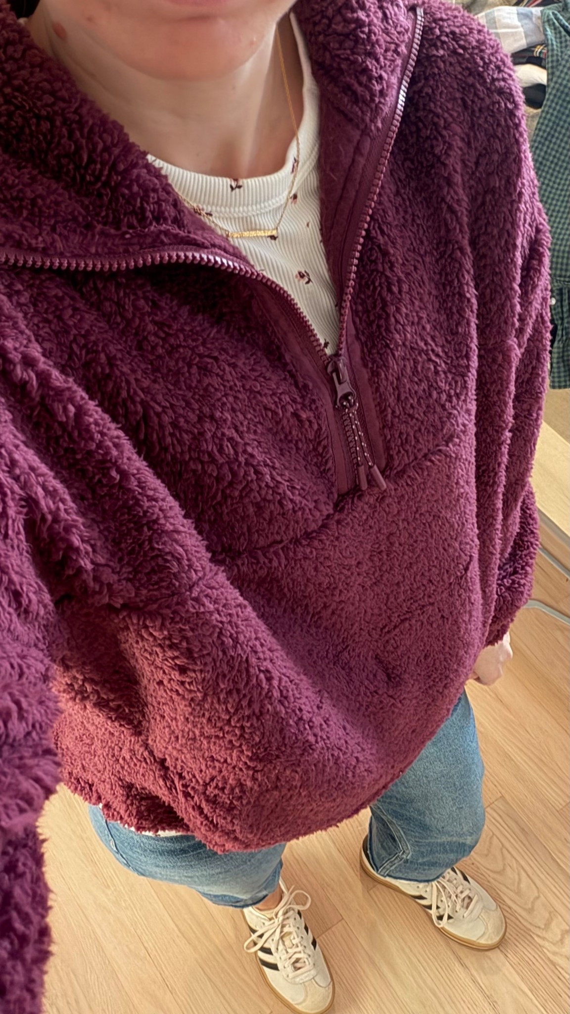 New Walmart Sherpa. Super soft. Would size up one - the sleeves are a bit tight  

#LTKootd #LTKPetite #LTKmomlife