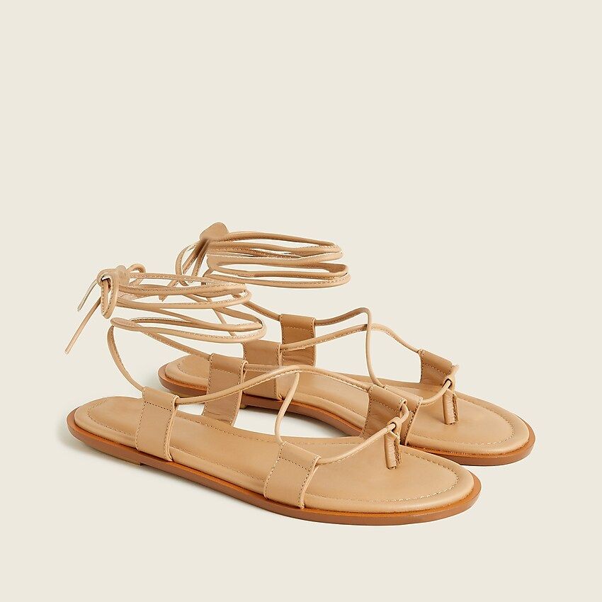 Sorrento lace-up gladiator sandals in leather | J.Crew US