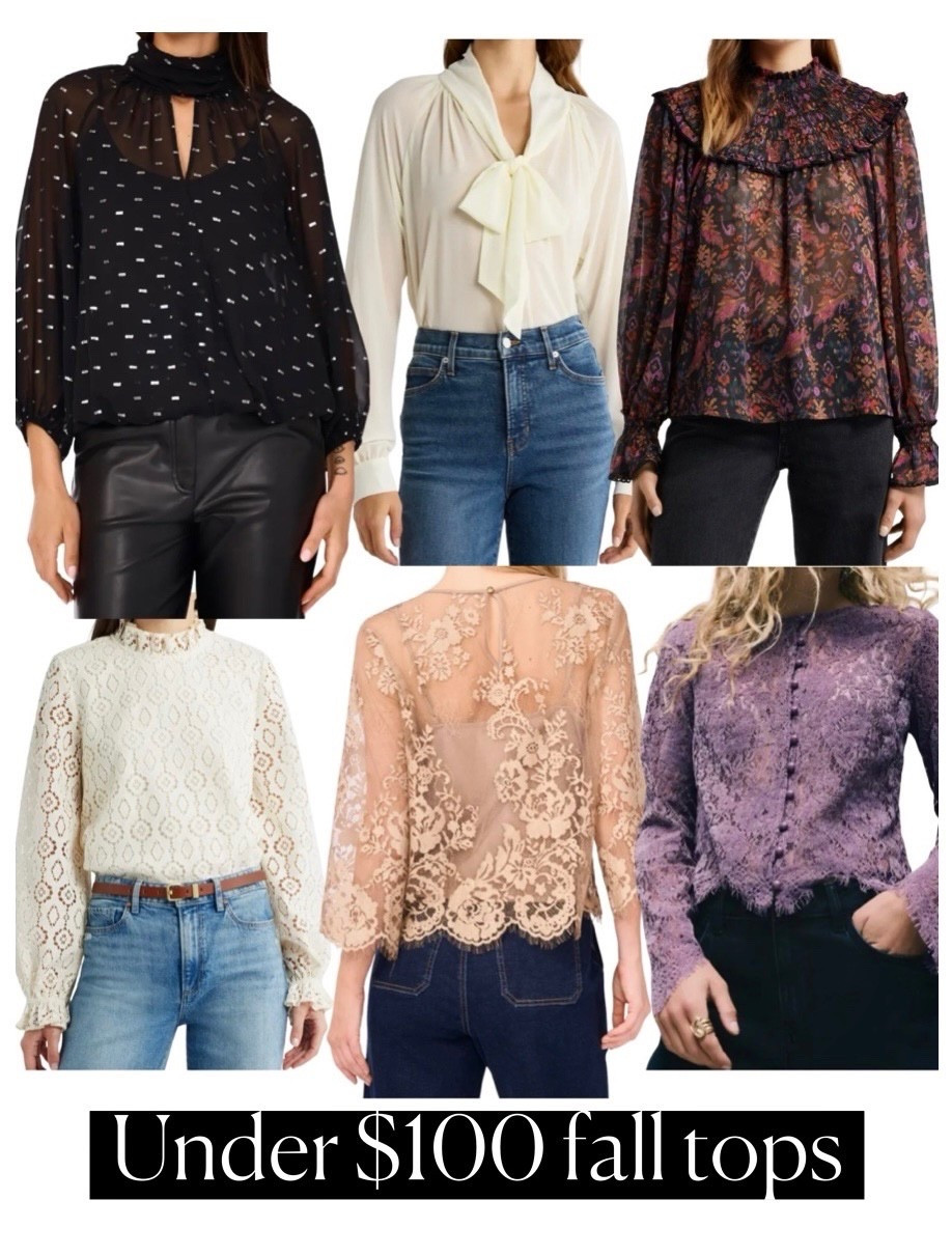 Fall top
Fall outfit
Blouse 
Top
Lace top
Bow top
