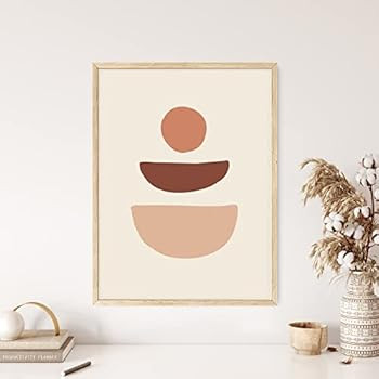 Haus and Hues Boho Wall Art Minimalist Wall Decor - Boho Art Prints Neutral Wall Art | Geometric Art | Amazon (US)