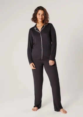 Pijama Hering Longo Com Botões Preto | Dafiti (BR)