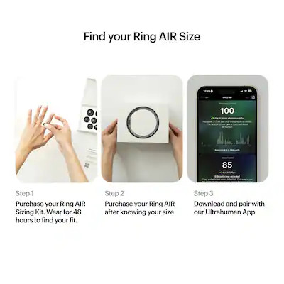 Ultrahuman - Ring AIR - Smart Ring - Size Before You Buy -  Size 7 - Bionic Gold - (2023) | Best Buy U.S.