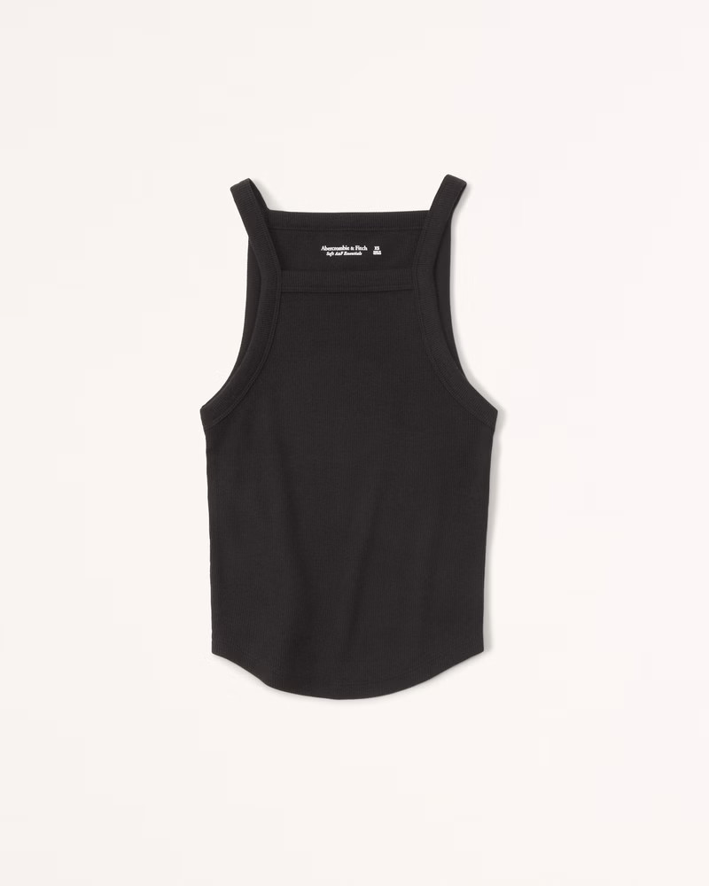 Women's Essential Ribbed Strappy Tank | Women's Tops | Abercrombie.com | Abercrombie & Fitch (US)