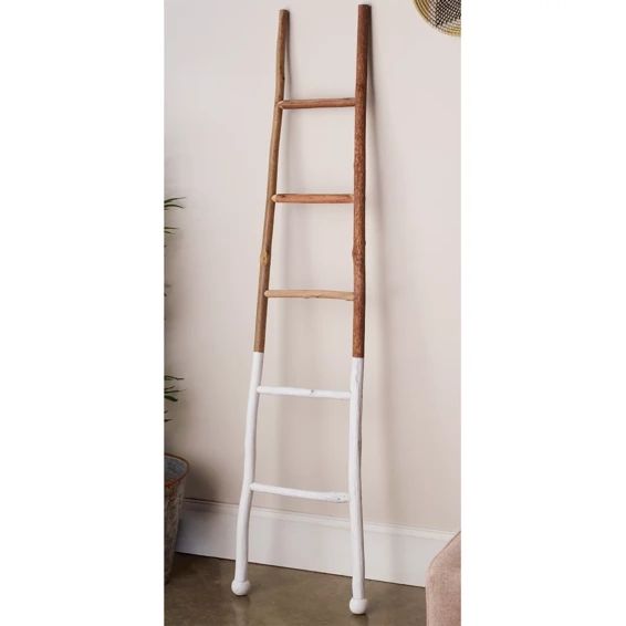 White Dipped Wood Ladder | Shades of Light
