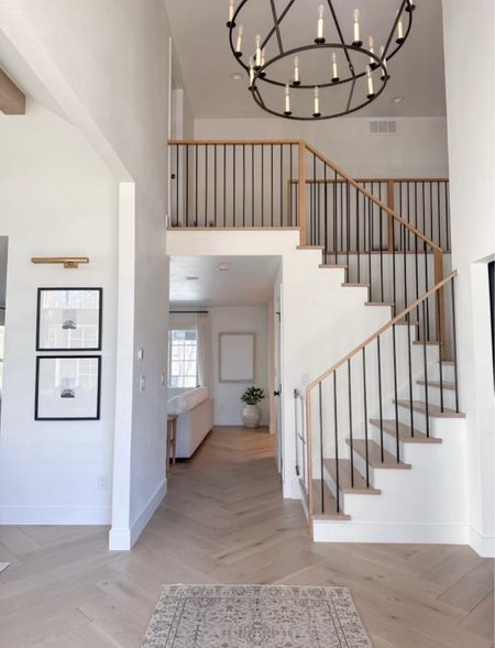 Loving the black accents with the staircase, chandelier, and framing!

Entryway/chandelier/entryway lighting/frames/lighting

#LTKU #LTKhome #LTKstyletip