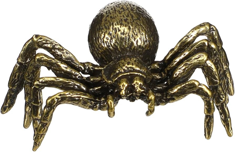 1pc Brass Spider Ornament Animals Miniature Spider Figurines Indoor Ornament Tabletop Animal Deco... | Amazon (US)