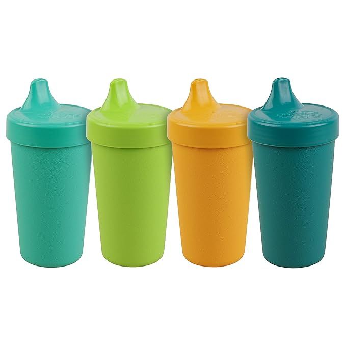 Re-Play Made in The USA 4pk No Spill Cups for Baby, Toddler, and Child Feeding in Aqua, Lime Gree... | Amazon (US)