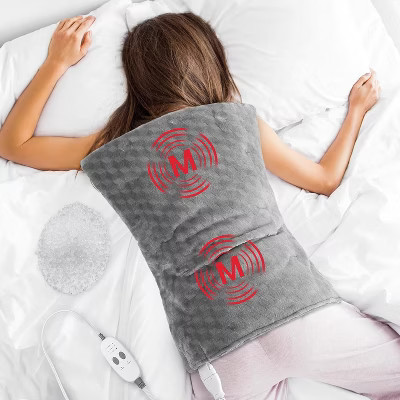 TackView Electric Heating Pads for Back, 3 Heat 9 Massage Heating Pad with Massaging Vibrations, Auto Shut Off, 12 Settings | Target