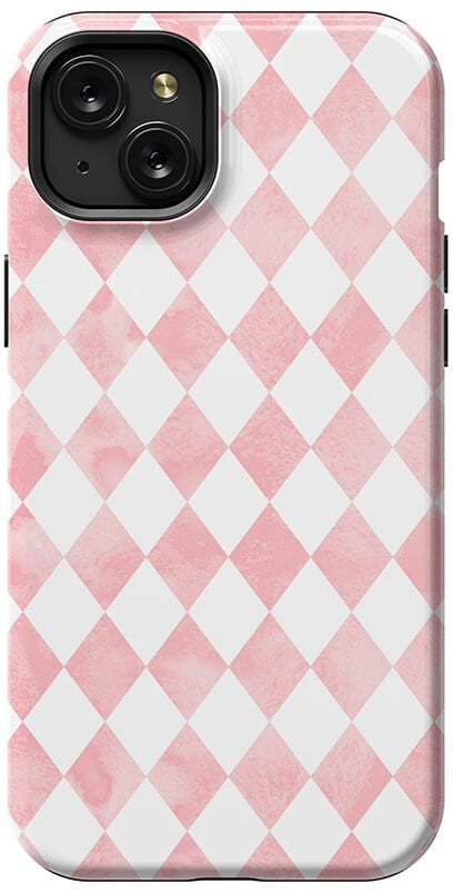 Queen of Diamonds | Pink Watercolor Case | CASELY