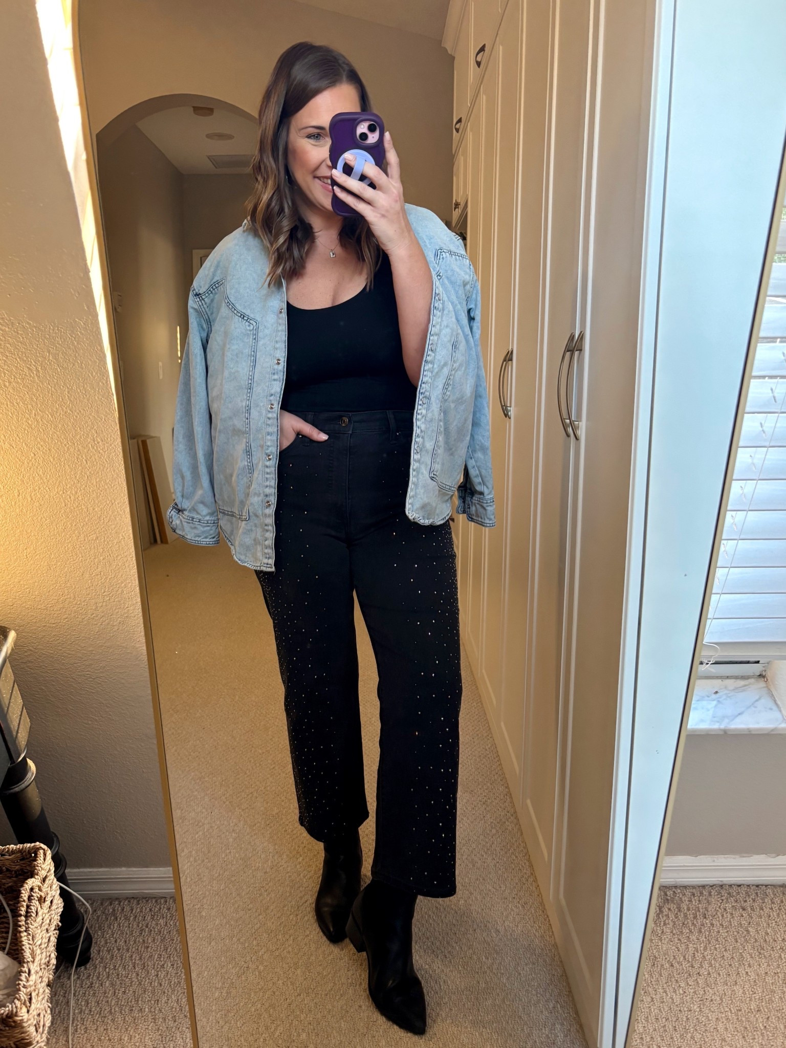 These jeans are amazing & I highly recommend!!! 🤩🖤

I size up to a 10 in this brand 

#LTKootd #LTKHoliday #LTKMidsize