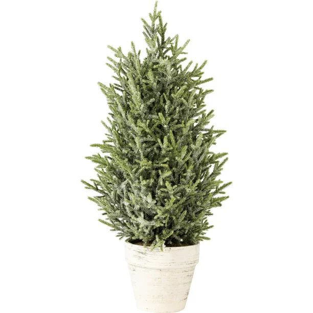 Decorative Holiday Christmas Tree with Ice Flocking  - Ice 24" - Walmart.com | Walmart (US)