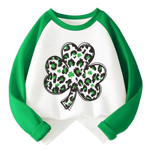 Boys St Patricks Day Shirt 2t Kids Girls Saint Patrick's Shamrock Clover Lucky Graphic Tee Toddler Long Sleeve Tops Green | Amazon (US)